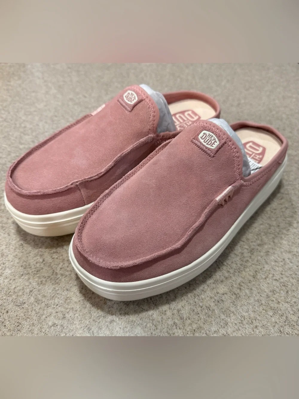 Hey Dude Slip-On Shoes in Dusty Rose Pink